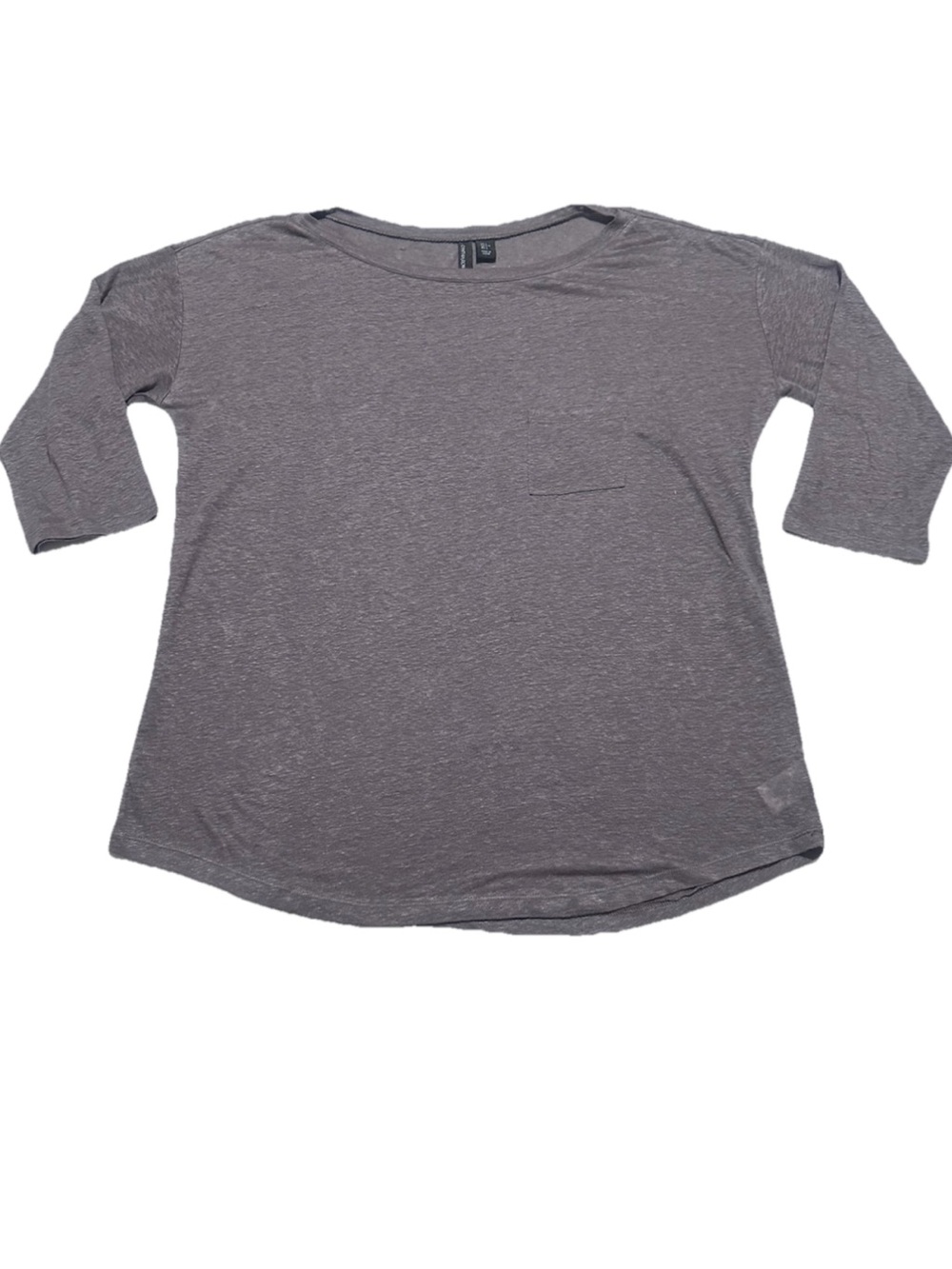 Cynthia Rowley 100% Linen Crew Neck 3/4  Sleeves Tee